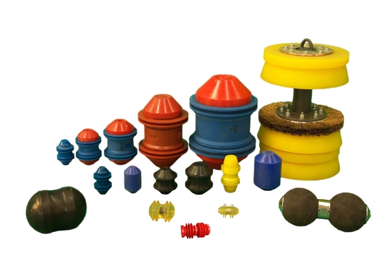 Yellow Oil Pipeline Cleaning Pigs Poly Pigs For Pipe Cleaning